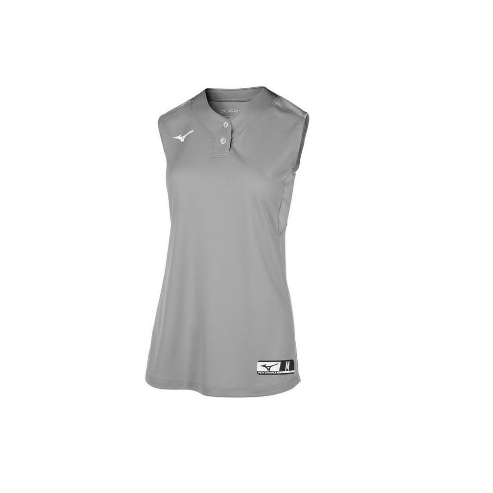 Damske Dresy Mizuno Aerolite 2-Button Sleeveless Softball Siva Vypredaj IUFC87640
